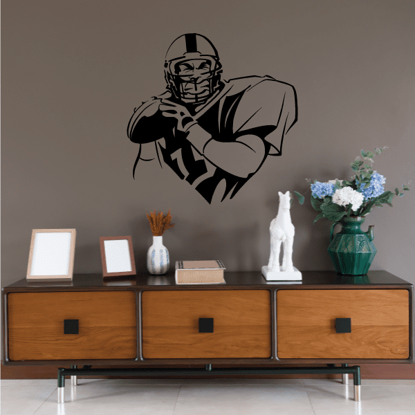 Image of Football Wall Decal - Vinyl Decal - Car Decal - Bl004