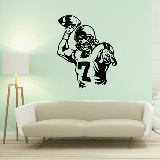 Image of Football Wall Decal - Vinyl Decal - Car Decal - Bl008