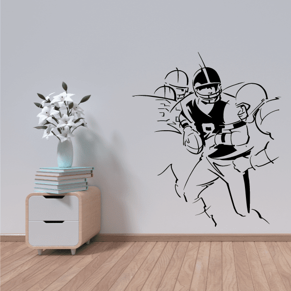 Image of Football Wall Decal - Vinyl Decal - Car Decal - Bl037