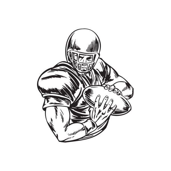 Image of Football Wall Decal - Vinyl Decal - Car Decal - DC 043