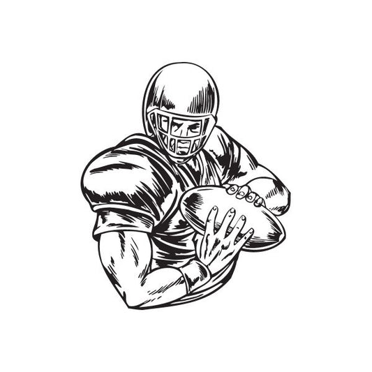 Image of Football Wall Decal - Vinyl Decal - Car Decal - DC 043