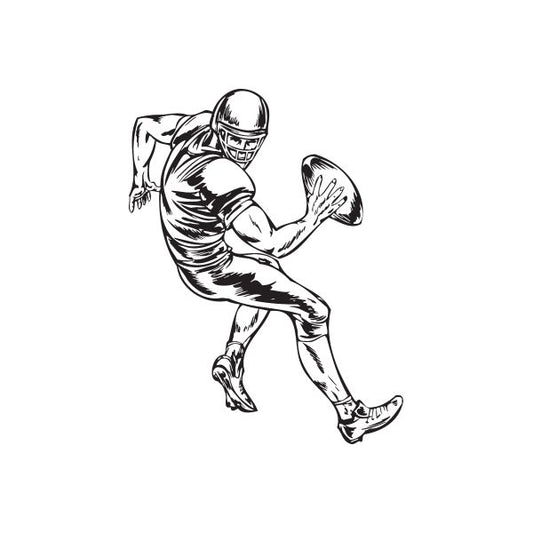 Image of Football Wall Decal - Vinyl Decal - Car Decal - DC 071