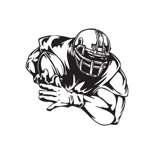 Image of Football Wall Decal - Vinyl Decal - Car Decal - DC 100