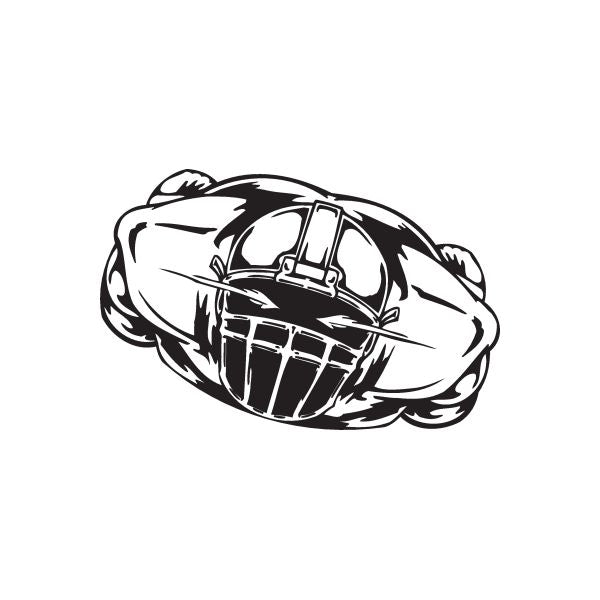 Vinyl wall decal: black stylized sports car graphic