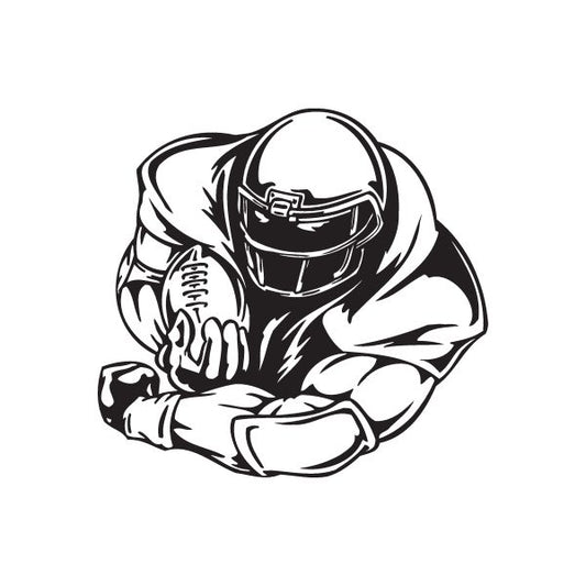 Image of Football Wall Decal - Vinyl Decal - Car Decal - DC 110