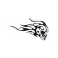 Football wall decal with stylized black football helmet and flame graphics