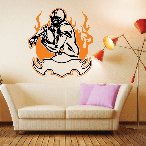 Image of Football Wall Decal - Vinyl Sticker - Car Sticker - Die Cut Sticker - SMcolor002