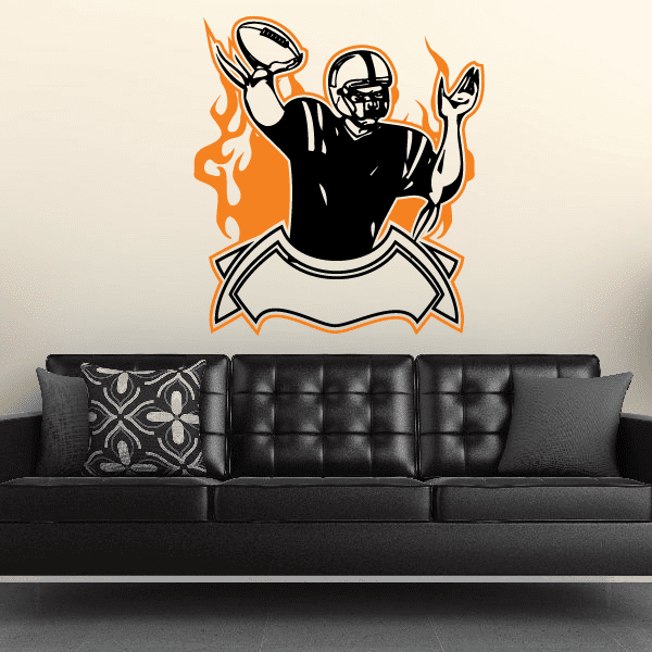 Image of Football Wall Decal - Vinyl Sticker - Car Sticker - Die Cut Sticker - SMcolor004