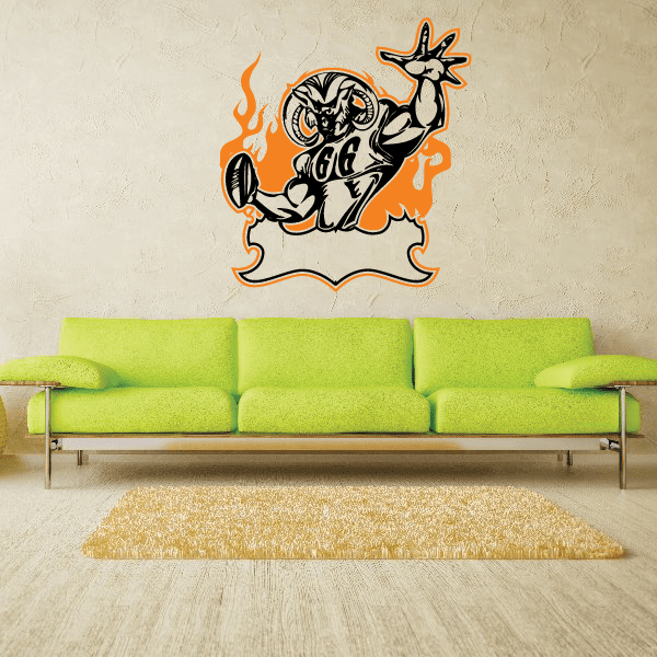 Image of Football Wall Decal - Vinyl Sticker - Car Sticker - Die Cut Sticker - SMcolor005