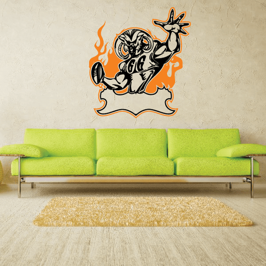 Image of Football Wall Decal - Vinyl Sticker - Car Sticker - Die Cut Sticker - SMcolor005