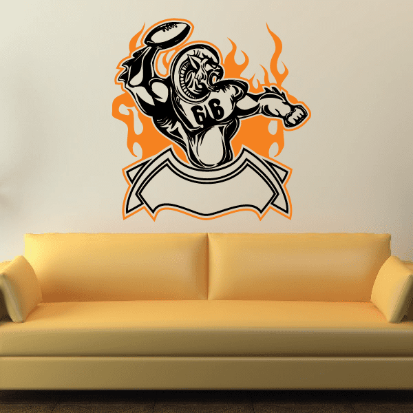 Image of Football Wall Decal - Vinyl Sticker - Car Sticker - Die Cut Sticker - SMcolor006