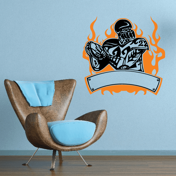 Image of Football Wall Decal - Vinyl Sticker - Car Sticker - Die Cut Sticker - SMcolor008