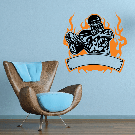 Image of Football Wall Decal - Vinyl Sticker - Car Sticker - Die Cut Sticker - SMcolor008
