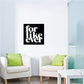 Decal sticker: black square with white "for like ever" text