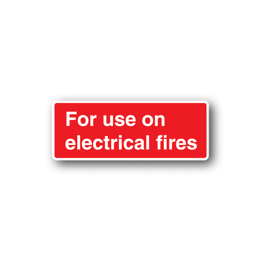 Image of For Use On Electrical Fire Sticker