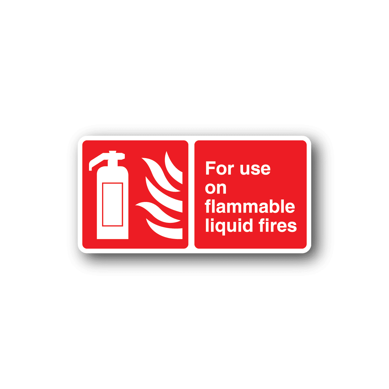 Image of For Use On Flammable Liquid Fires Sticker