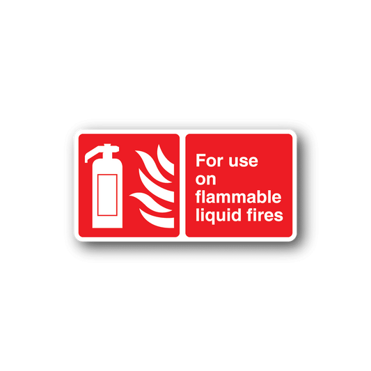 Image of For Use On Flammable Liquid Fires Sticker