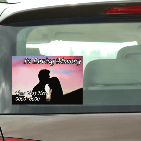 Image of Forehead Kiss In Loving Memory Custom Sticker