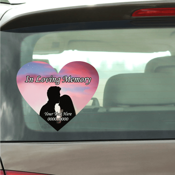 Image of Forehead Kiss In Loving Memory Custom Sticker