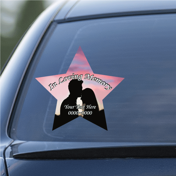 Image of Forehead Kiss In Loving Memory Custom Sticker