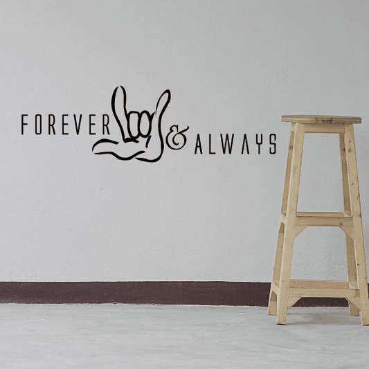 Image of Forever and always I Love You Wall Decal