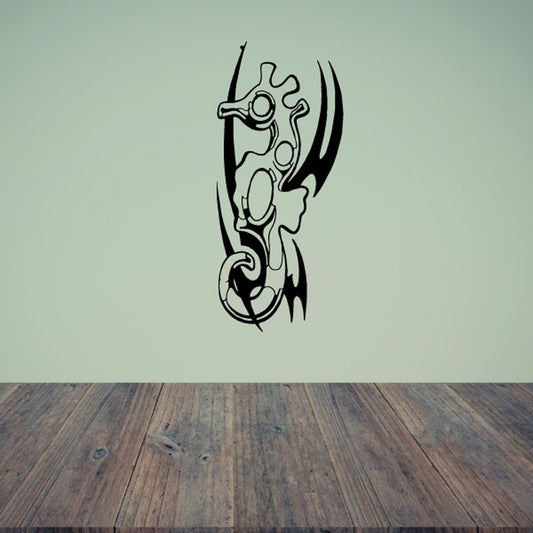 Image of Fossil Tribal Seahorse Decal