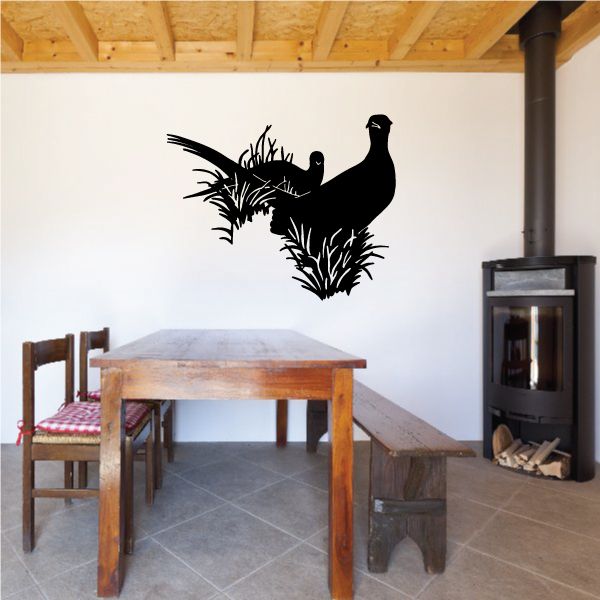 Image of Fowls Hiding in Bush Decal