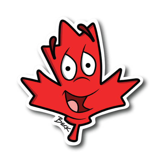 Image of Foy Rooj Red Marijuana Leaf Vinyl Sticker