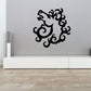 Fractal horse head decal, black ornate ornamental design