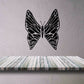 Black butterfly decal with white fractured-earth wing pattern and black outline.