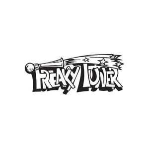 Graffiti decal sticker with Freaky Lover text and starburst accents