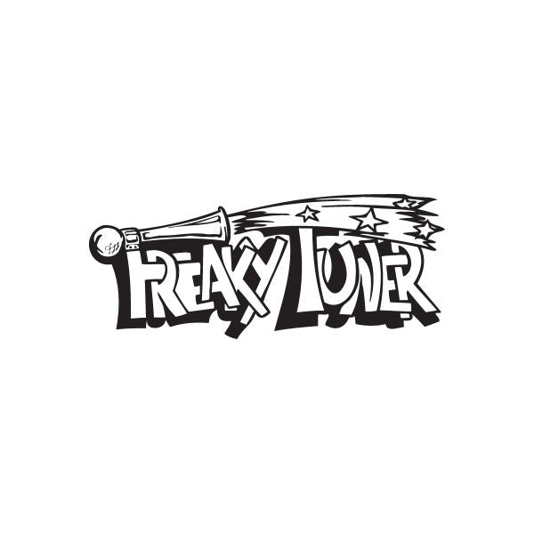 Graffiti decal sticker with Freaky Lover text and starburst accents