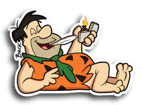 Image of Fred Flintstoned Vinyl Sticker