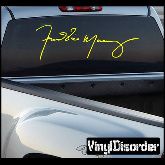 Image of Freddie Mercury Signature Decal