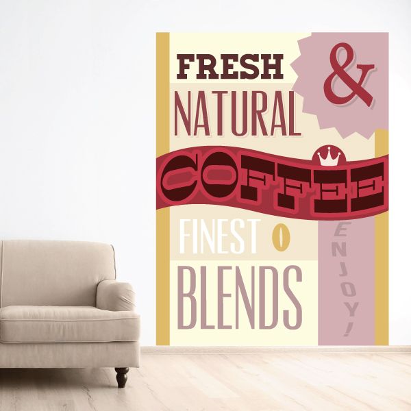 Image of Fresh Natural Coffee FInest Blends Sticker