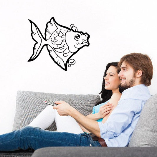 Image of Friendly Angel Fish Decal