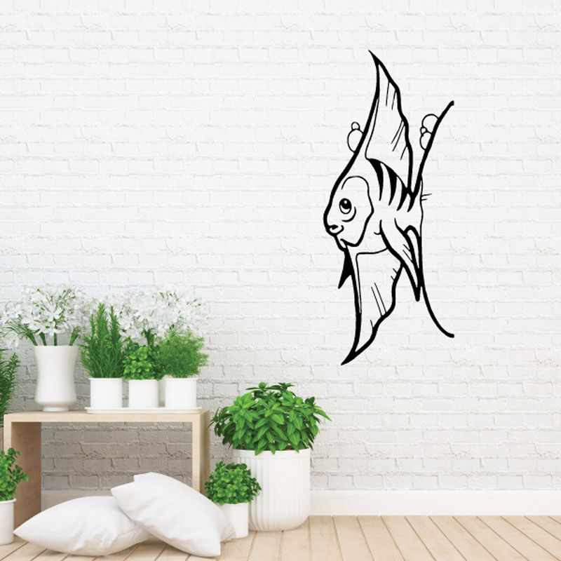 Image of Friendly Angel Fish Decal