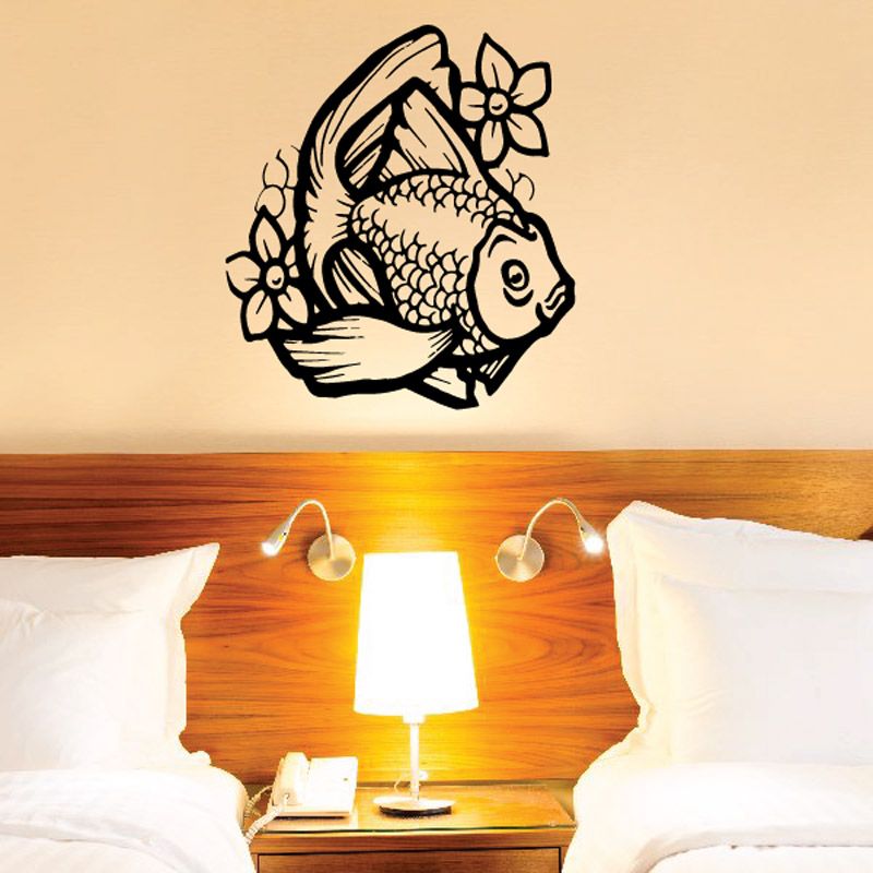 Image of Friendly Fish and Flowers Decal