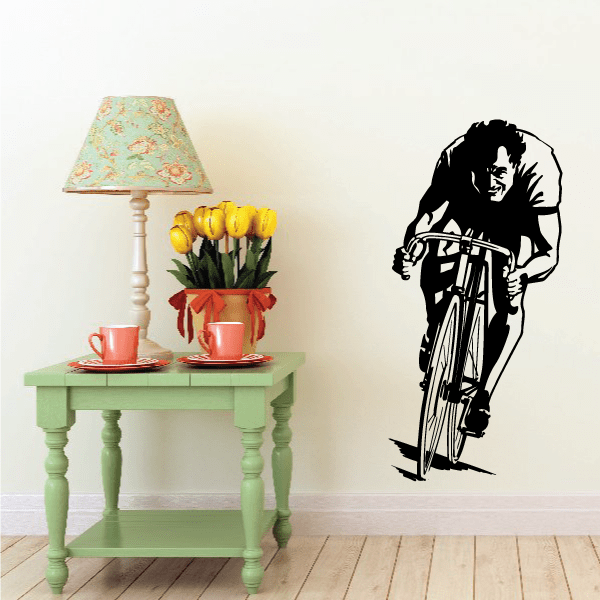 Image of Frontal Determined Cyclist Decal