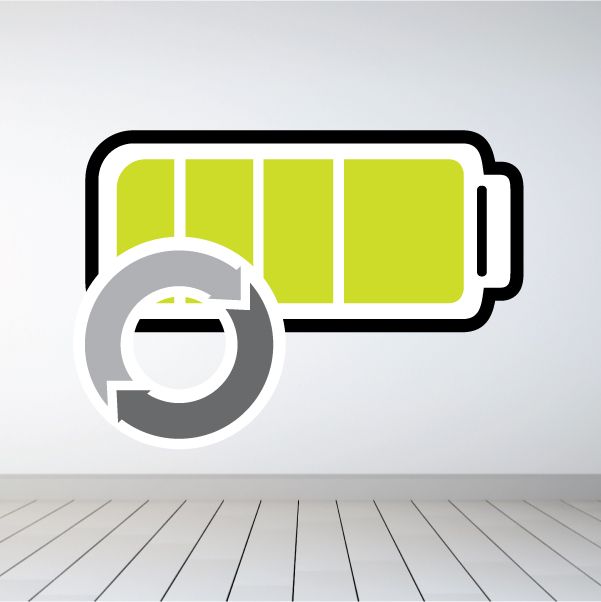 Full Battery Charging Sticker – Vinyl Disorder
