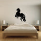Black galloping horse wall decal