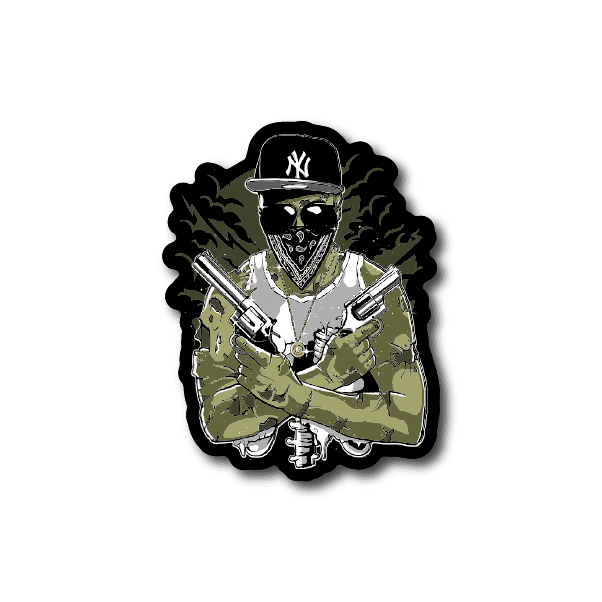 Image of Gangster Zombie Sticker