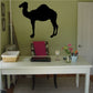 Gazing camel wall decal, black silhouette
