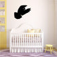Black dove wall decal with wings spread