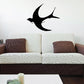 Black flying swallow wall decal