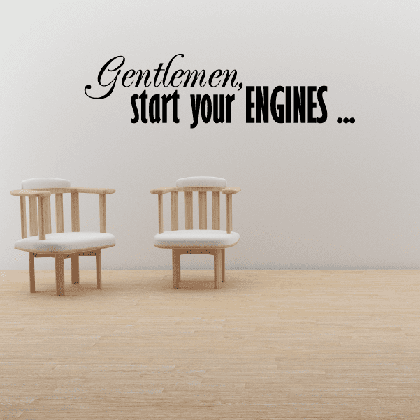 Image of Gentleman Start your Engines Wall Decal