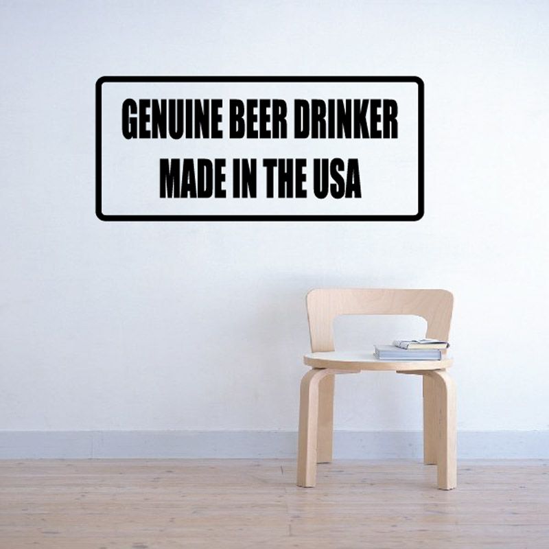 Image of Genuine beer drinker made in the usa Decal