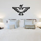 Geometric bird decal, black geometric bird with wings and tail