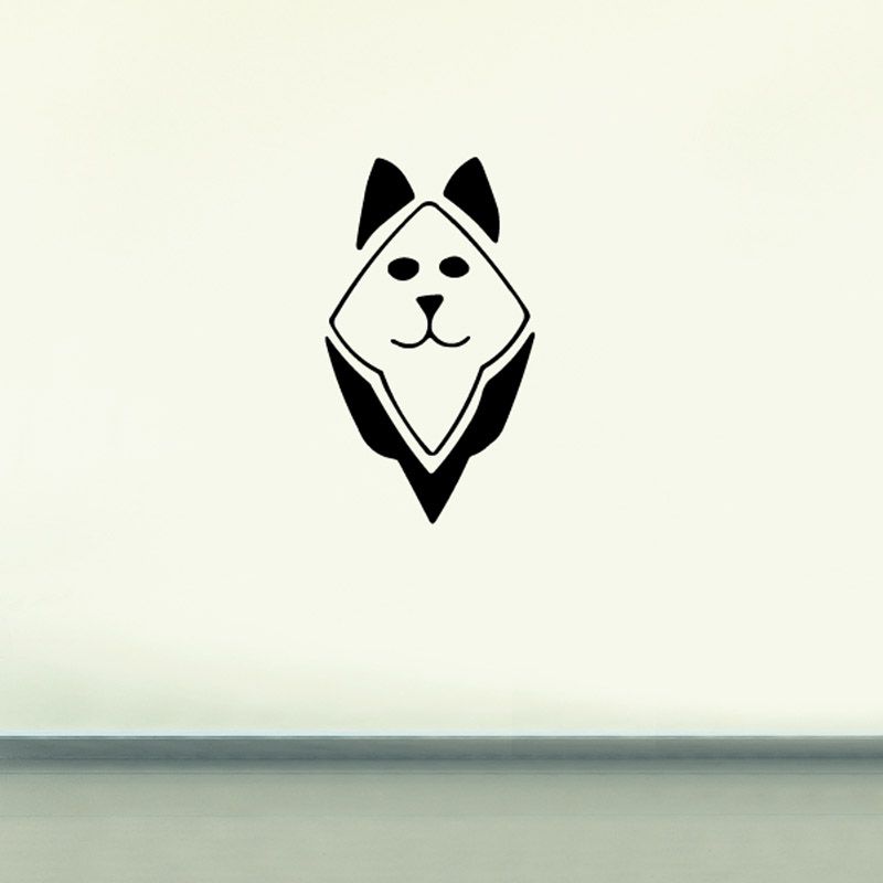 Image of Geometric Cat Head Decal