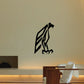 Geometric falcon wall decal, black angular bird shape